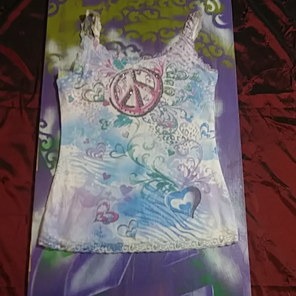 Justice peace graphic tank top size 12